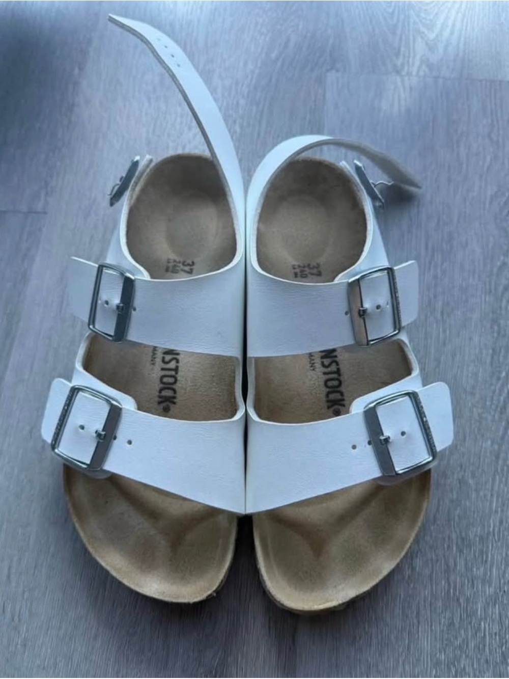 BIRKENSTOCK WHITE MILANO - Back/ Ankle Strap